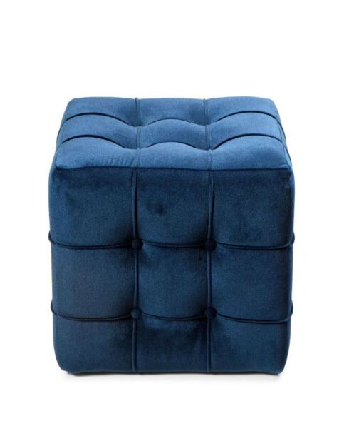 Puf Lisbon azul marino - 42x42x42 cm