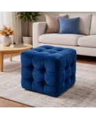 Puf Lisbon azul marino - 42x42x42 cm