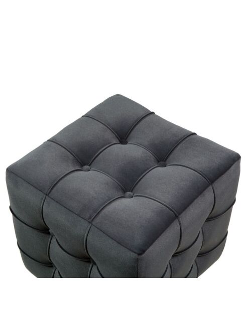 Pouf Lizbon gris - 42x42x42 cm