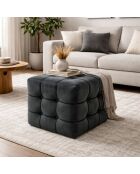 Pouf Lizbon gris - 42x42x42 cm