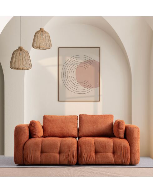 Canapé 2 places Amaris orange - 300x120x65 cm