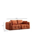 Canapé 2 places Amaris orange - 300x120x65 cm