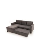 Canapé-lit d'angle Kado gris - 140x190 cm