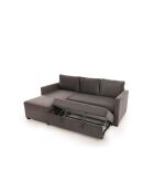 Canapé-lit d'angle Kado gris - 140x190 cm