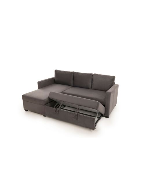 Canapé-lit d'angle Kado gris - 140x190 cm