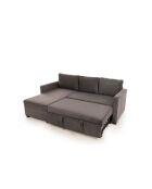 Canapé-lit d'angle Kado gris - 140x190 cm