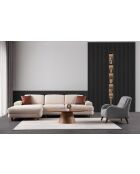 Canapé-lit d'angle Joli coin gauche crème - 315x100-165x75 cm