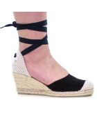 Martina sandalen met zwarte suède hak - hak van 7,3 cm