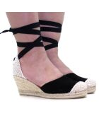 Martina sandalen met zwarte suède hak - hak van 7,3 cm