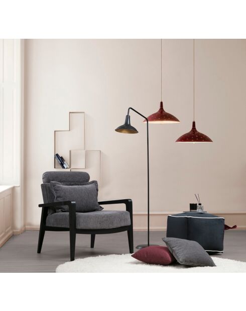 Apollo grijze vleugelstoel - 77x84x90 cm