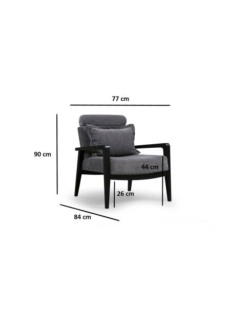 Silla Apollo gris - 77x84x90 cm