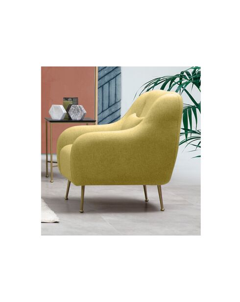 Silla plegable Seville amarilla - 78x90x89 cm