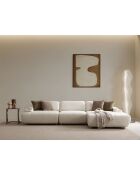 Canapé d'angle Toscane beige - 330x150x75 cmx105 cm