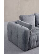 Amaris 3-zits hoekbank met grijze poef - 290x200x100x65 cm