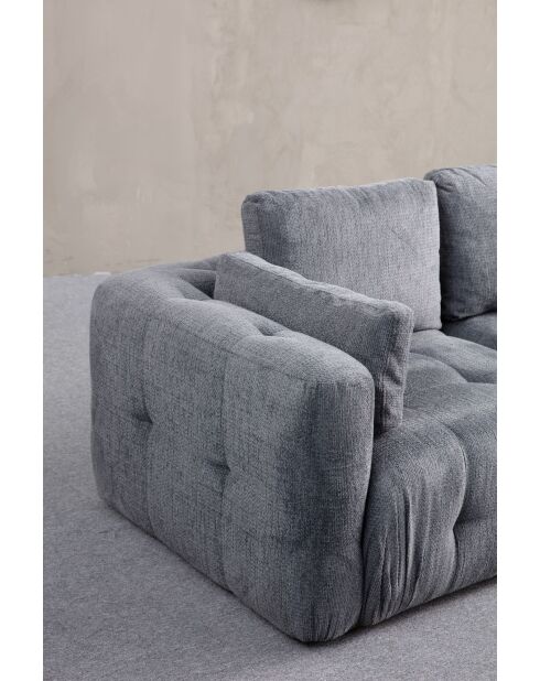 Amaris 3-Sitzer-Ecksofa mit grauer Ottomane - 290x200x100x65 cm