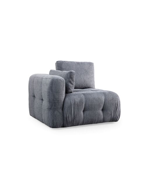 Amaris 3-Sitzer-Ecksofa mit grauer Ottomane - 290x200x100x65 cm