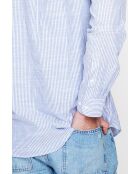 Christophe marineblau Baumwollhemd