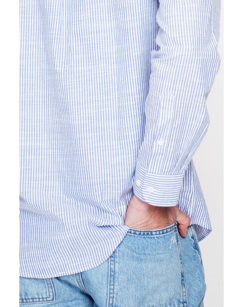 Christophe marineblau Baumwollhemd