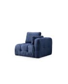 Amaris 2-Sitzer-Ecksofa mit marineblauer Ottomane - 180x120x65 cm