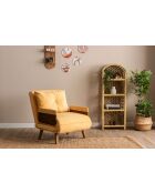 Cosmo 1-zitsslaapbank mosterd - 77x70x82 cm