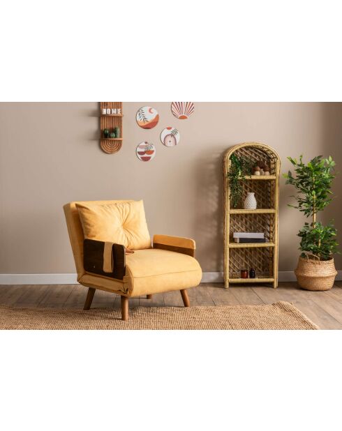 Cosmo 1-zitsslaapbank mosterd - 77x70x82 cm