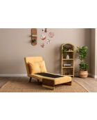 Cosmo 1-zitsslaapbank mosterd - 77x70x82 cm