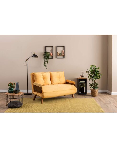 Cosmo 2-zitsslaapbank mosterd - 78x120x82 cm