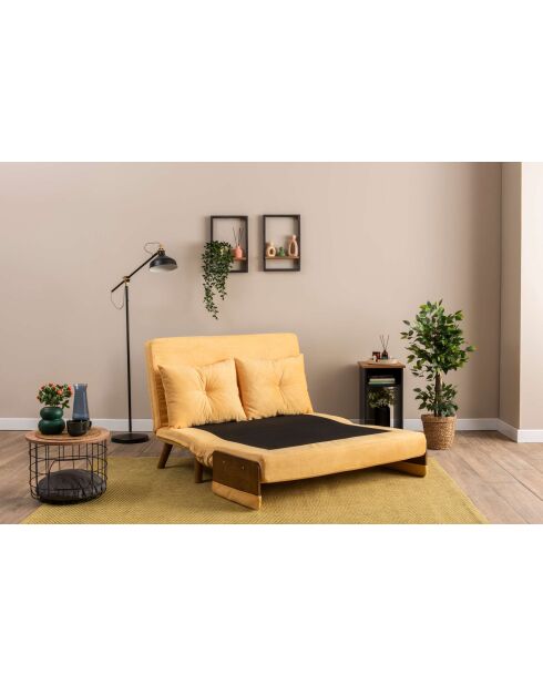 Cosmo 2-zitsslaapbank mosterd - 78x120x82 cm