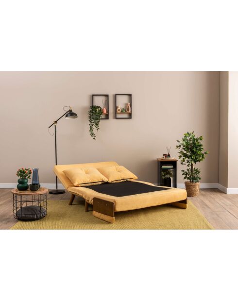 Cosmo 2-zitsslaapbank mosterd - 78x120x82 cm