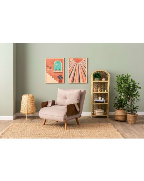 Cosmo Bohème Mink 1-zits slaapbank - 77x70x82 cm