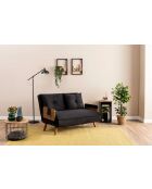 Cosmo 2-zitsslaapbank zwart - 78x120x82 cm