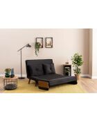 Cosmo 2-zitsslaapbank zwart - 78x120x82 cm