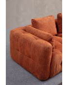Canapé 3 places Amaris orange - 290x100x65 cm