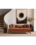 Canapé 2 places Hera orange - 180x100x75 cm