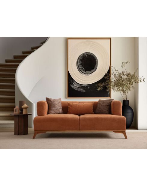 Canapé 2 places Hera orange - 180x100x75 cm