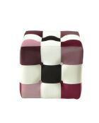 Pouf Patchwork v2 multicolore - 43x42x42 cm