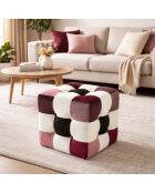 Pouf Patchwork v2 multicolore - 43x42x42 cm
