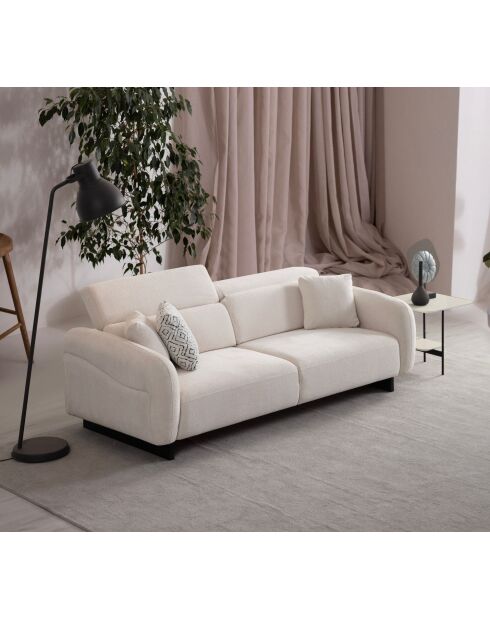 Caprice 3-zitsbank wit - 230x75x100 cm