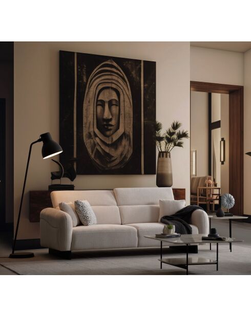 Caprice 3-zitsbank wit - 230x75x100 cm