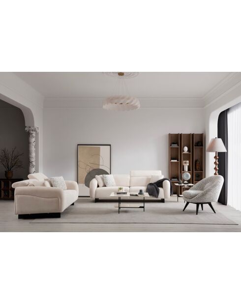 Caprice 3-zitsbank wit - 230x75x100 cm