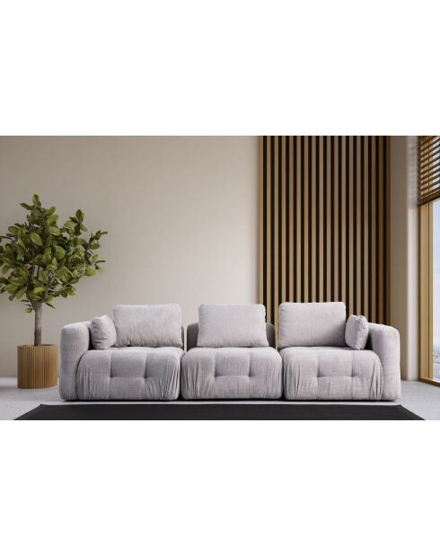 Amaris 3-zitsbank lichtgrijs - 290x100x65 cm