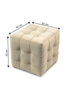 Pouf Lisbon color crema - 42x42x42 cm
piede 5 cm