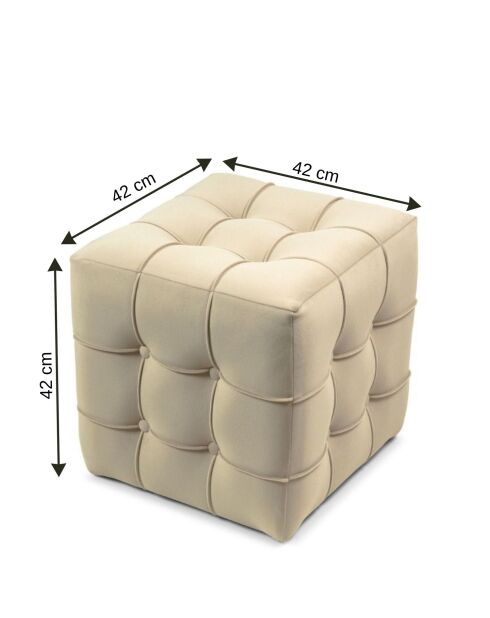 Pouf Lisbon color crema - 42x42x42 cm
piede 5 cm