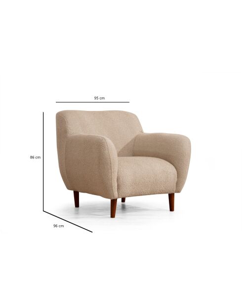 Poltrona Naples Cappuccino - 95x96x86 cm