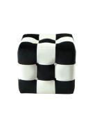 Pouf Patchwork noir, blanc - 42x42x42 cm