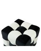 Pouf Patchwork noir, blanc - 42x42x42 cm