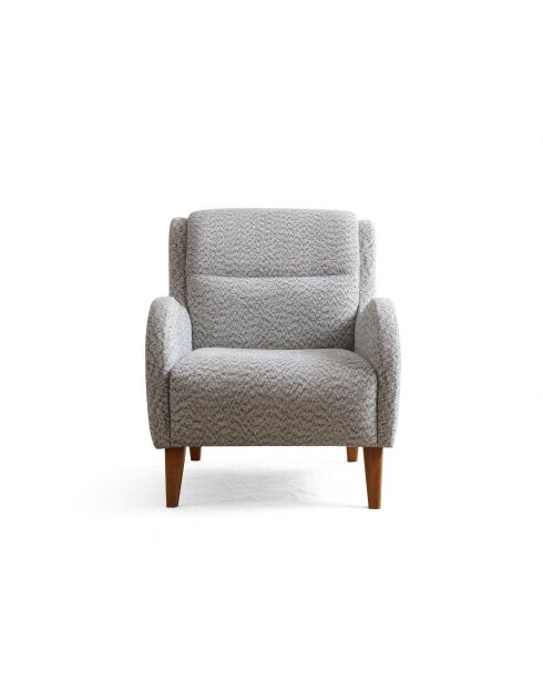 Silla con alas Belle Bergère, color crema, azul, 70 x 75 x 85 cm