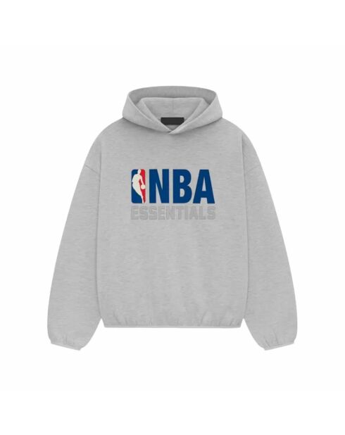 NBA Essentials Kapuzenpulli, hellgrau, meliert