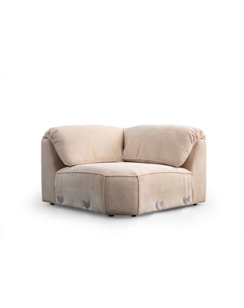 Canapé d'angle Flamingo Corner 3 crème orange - 335x250x105x80 cm