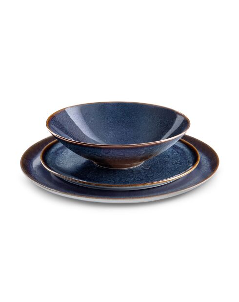 18-teiliges blaues Yumi Sandstein-Set